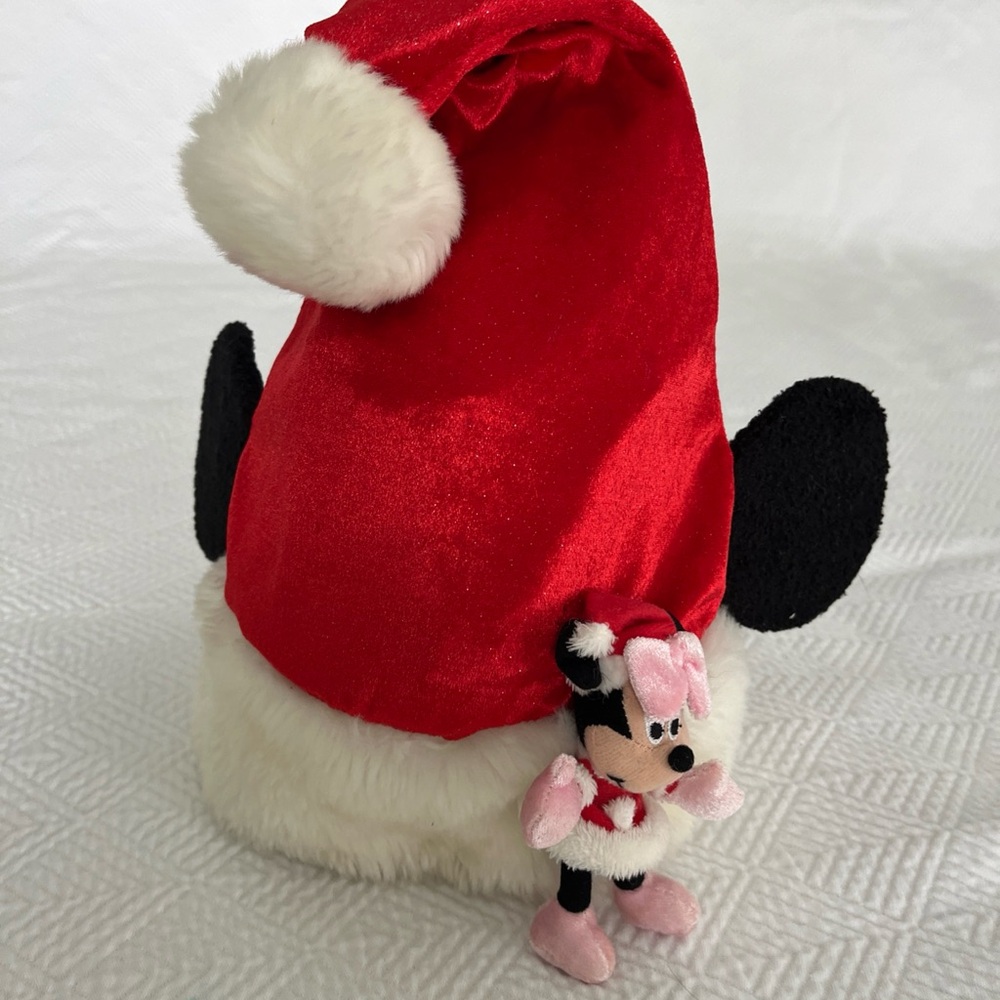 Hong Kong Disney Santa Hat Minnie Mouse Plush In Brim Toddler Size 90s Retro